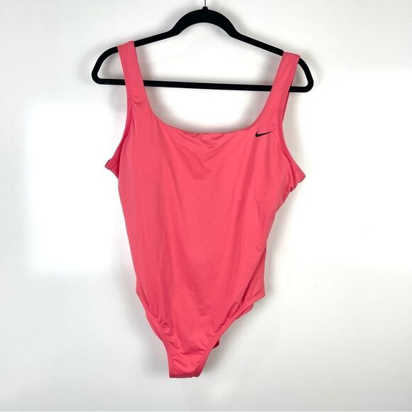 NEW Nike Essential U-Back One Piece Swimsuit Coral Pink Women's Size XL - Picture 1 of 11